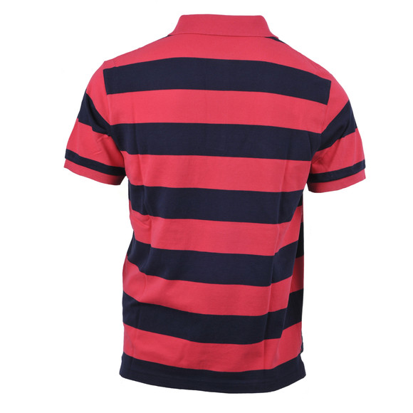 Gant Mens Pink Gant Raspberry A  P Barstripe Pique Rugger Polo main image