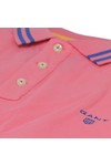 Gant Mens Pink Gant Pink A P Contrast Tipping Pique Rugger Polo