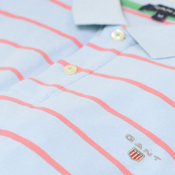 Gant Mens Blue Gant Capri Blue A.P Berton Stripe Pique Rugger main image