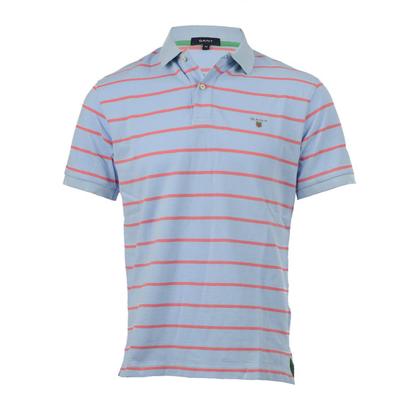 Gant Mens Blue Gant Capri Blue A.P Berton Stripe Pique Rugger main image