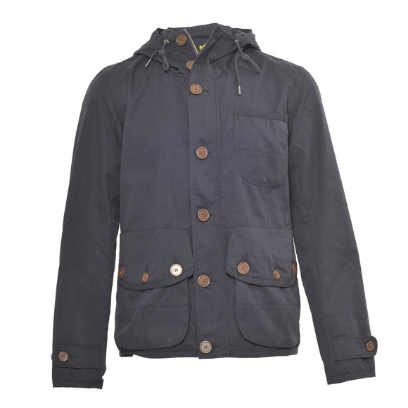 Pretty Green Mens Blue Pretty Green 3 Pocket Hooded Jacket main image