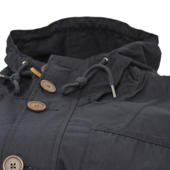 Pretty Green Mens Blue Pretty Green 3 Pocket Hooded Jacket main image