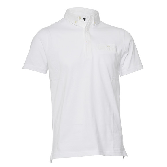 Pretty Green Mens White Pretty Green Button Down Collar & Pocket Polo main image
