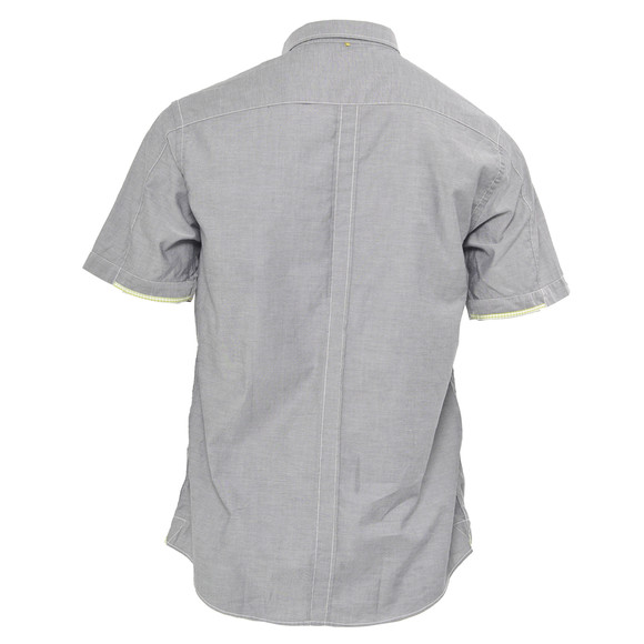 Pretty Green Mens Blue Pretty Green Short Sleeve Oxford Shirt main image
