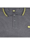 Pretty Green Mens Grey Pretty Green Charcoal New Twin Tipped Polo