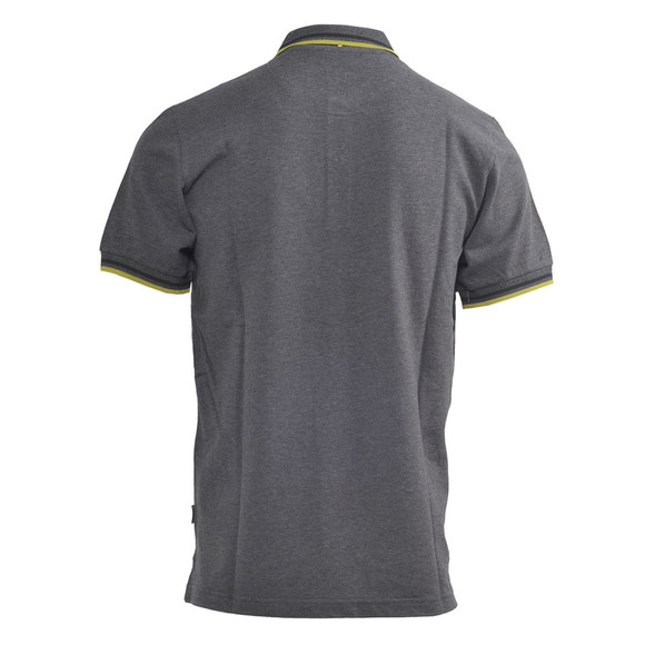 Pretty Green Mens Grey Pretty Green Charcoal New Twin Tipped Polo main image