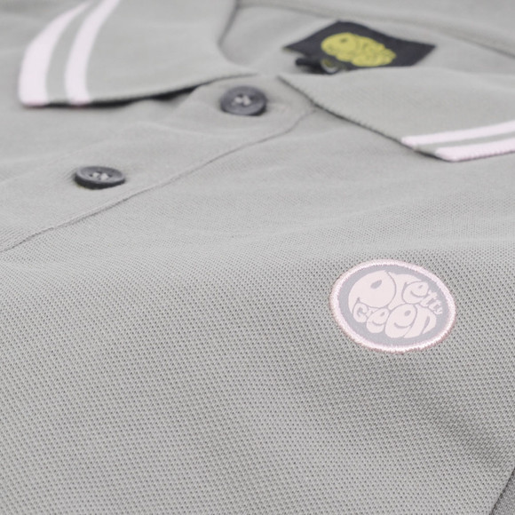 Pretty Green Mens Beige Pretty Green Fawn New Twin Tipped Polo main image