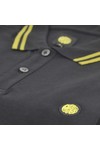 Pretty Green Mens Black Pretty Green Black/Lime New Twin Tipped Polo