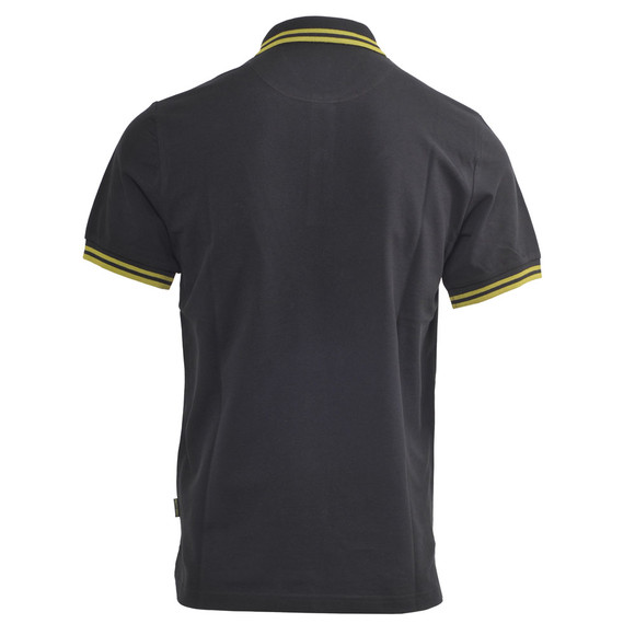 Pretty Green Mens Black Pretty Green Black/Lime New Twin Tipped Polo main image
