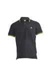 Pretty Green Mens Black Pretty Green Black/Lime New Twin Tipped Polo