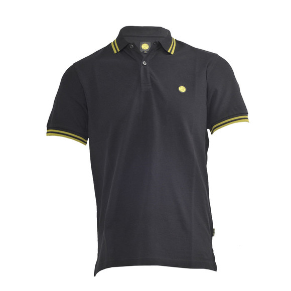 Pretty Green Mens Black Pretty Green Black/Lime New Twin Tipped Polo main image