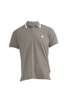 Pretty Green Mens Green Pretty Green Khaki Stripe Collar Polo