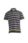 Pretty Green Mens Black Pretty Green 4 Button Stripe Polo