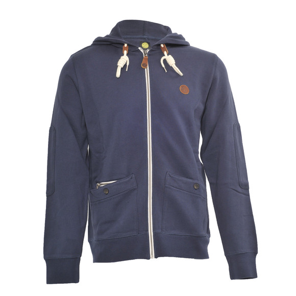 Pretty Green Mens Blue Pretty Green Full Zip Hooded Sweat main image