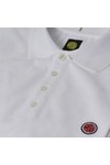 Pretty Green Mens White Pretty Green White Stripe Collar Polo