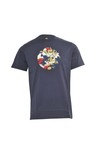 Pretty Green Mens Blue Pretty Green Navy Camo Print Crew Neck Tee