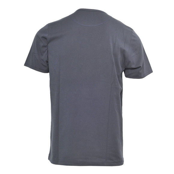 Pretty Green Mens Blue Pretty Green Navy Printed Apple Logo Tee main image