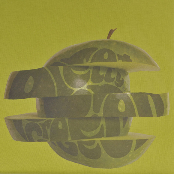 Pretty Green Mens Green Pretty Green Green Printed Apple Logo Tee main image
