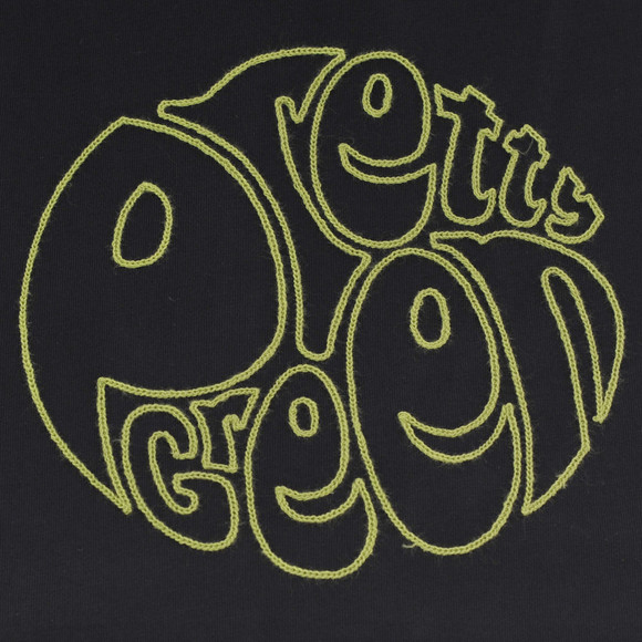 Pretty Green Mens Black Pretty Green Stitch Logo Crew Neck Tee  main image