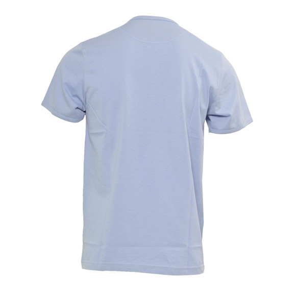 Pretty Green Mens Blue Pretty Green Camo Sky Blue Print Crew Neck Tee main image