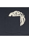 Pretty Green Mens Blue Pretty Green Hidden Logo Pocket Tee