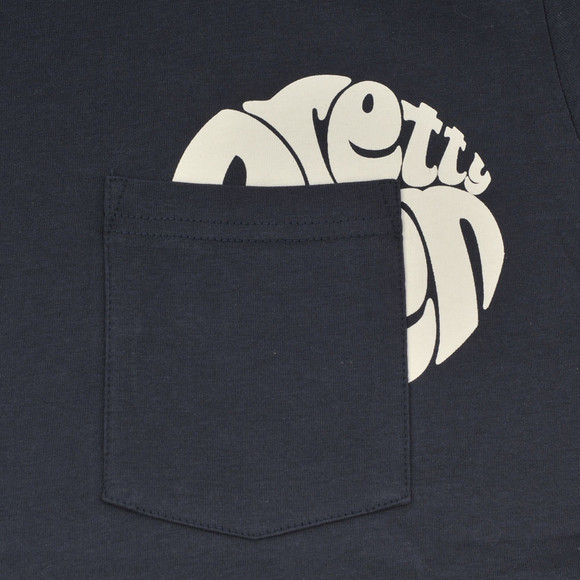Pretty Green Mens Blue Pretty Green Hidden Logo Pocket Tee main image