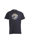 Pretty Green Mens Black Pretty Green Black Camo Print Crew Neck Tee