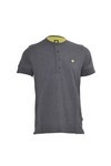 Pretty Green Mens Grey Pretty Green Charcoal Basic Grandad Tee
