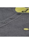 Pretty Green Mens Grey Pretty Green Charcoal Basic Grandad Tee