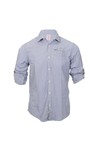 Scotch & Soda Mens Blue Scotch & Soda Blue/White Roll Up Beach Mood Stripe Shirt