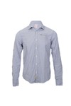 Scotch & Soda Mens Blue Scotch & Soda Blue/White Roll Up Beach Mood Stripe Shirt