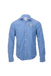 Scotch & Soda Mens Blue Scotch & Soda Blue Roll Up Beach Mood Shirt