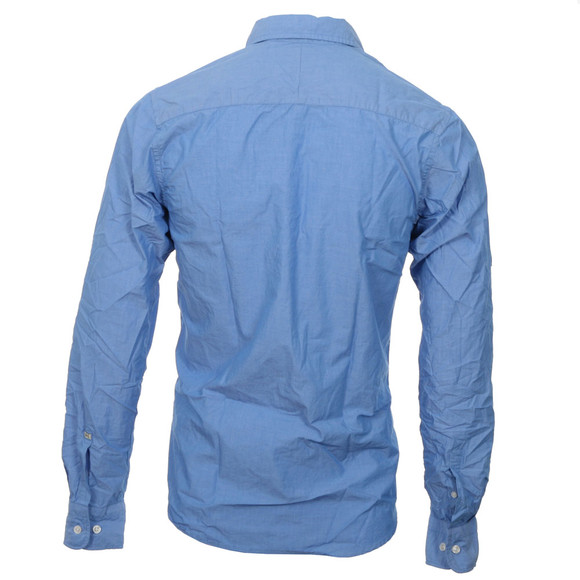 Scotch & Soda Mens Blue Scotch & Soda Blue Roll Up Beach Mood Shirt main image