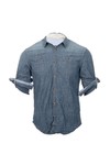 Scotch & Soda Mens Blue Scotch & Soda Worked Out Japanese Denim Shirt