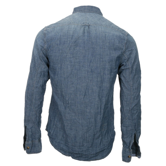 Scotch & Soda Mens Blue Scotch & Soda Worked Out Japanese Denim Shirt main image
