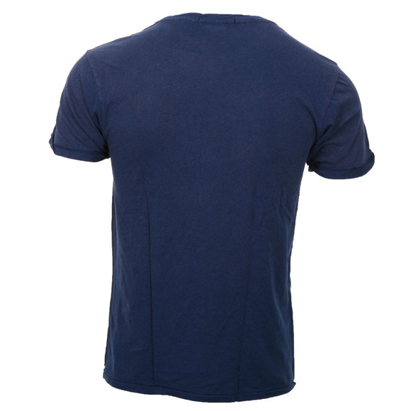 Scotch & Soda Mens Blue Scotch & Soda Blue Fancy Sprayed Sun Faded Tee main image