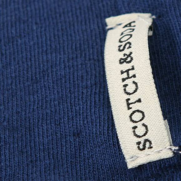 Scotch & Soda Mens Blue Scotch & Soda Blue Fancy Sprayed Sun Faded Tee main image