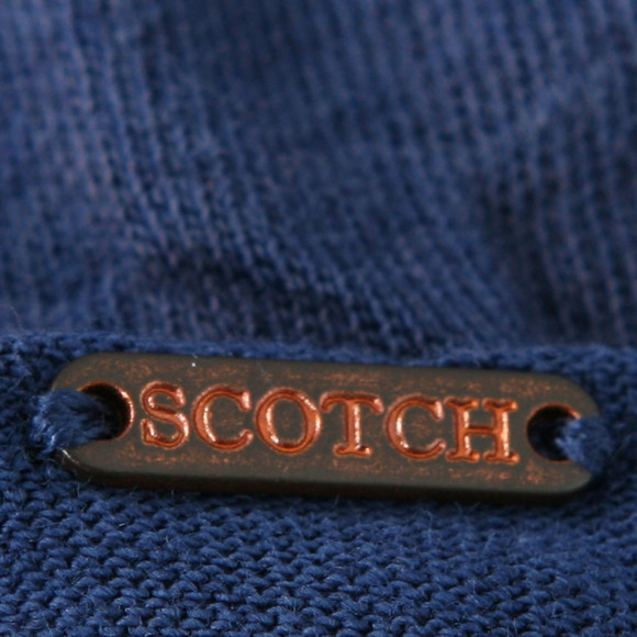 Scotch & Soda Mens Blue Scotch & Soda Blue Fancy Sprayed Sun Faded Tee main image