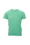Scotch & Soda Mens Turquoise Scotch & Soda Spearmint Fancy Sprayed Sun Faded Tee