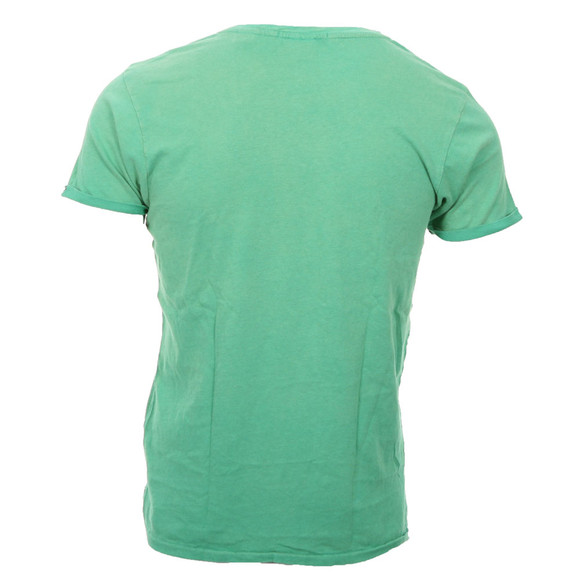 Scotch & Soda Mens Turquoise Scotch & Soda Spearmint Fancy Sprayed Sun Faded Tee main image