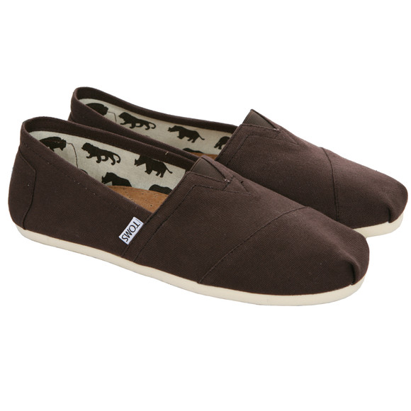 Toms Mens Brown Classic Canvas Espadrilles main image