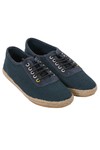 Pretty Green Mens Blue Pretty Green Navy Hessian U Shape Shoe