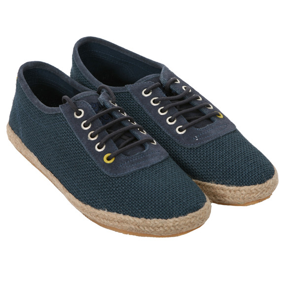 Pretty Green Mens Blue Pretty Green Navy Hessian U Shape Shoe main image