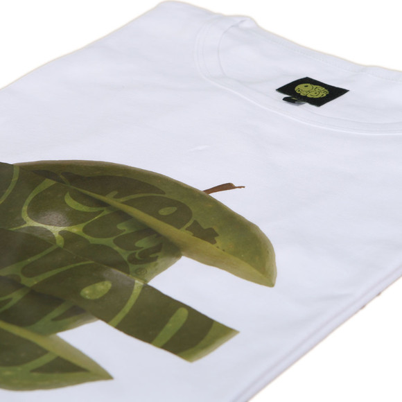 Pretty Green Mens White Pretty Green White Printed Apple Logo Tee main image