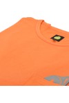 Pretty Green Mens Orange Pretty Green Orange Hidden Logo Pocket Tee