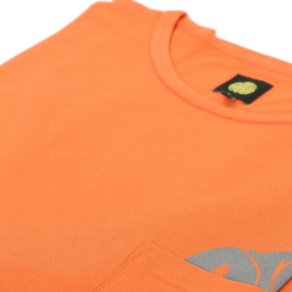 Pretty Green Mens Orange Pretty Green Orange Hidden Logo Pocket Tee main image