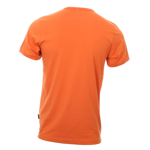 Pretty Green Mens Orange Pretty Green Orange Hidden Logo Pocket Tee main image