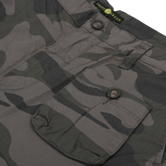 Pretty Green Mens Multicoloured Pretty Green Camo Print Cargo Short main image