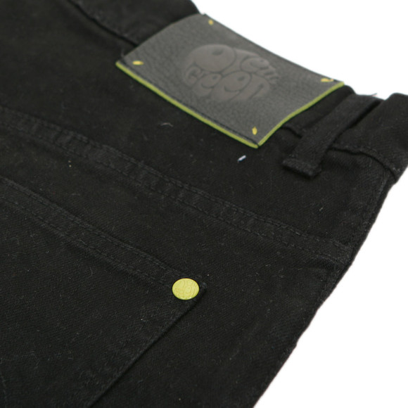 Pretty Green Mens Black Pretty Green Black Straight Cut Jeans main image