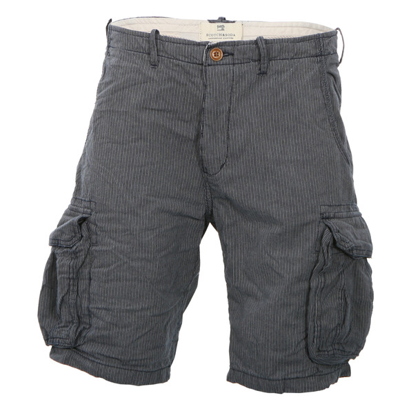 Scotch & Soda Mens Blue Scotch & Soda Dark Navy Stripe Cargo Short main image